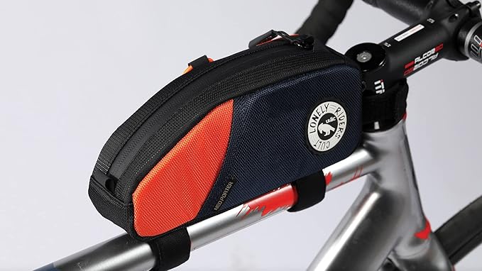 ULAC NOMADPAK: TREKKING Top Tube Bag (Navy-Orange, 1.2L)