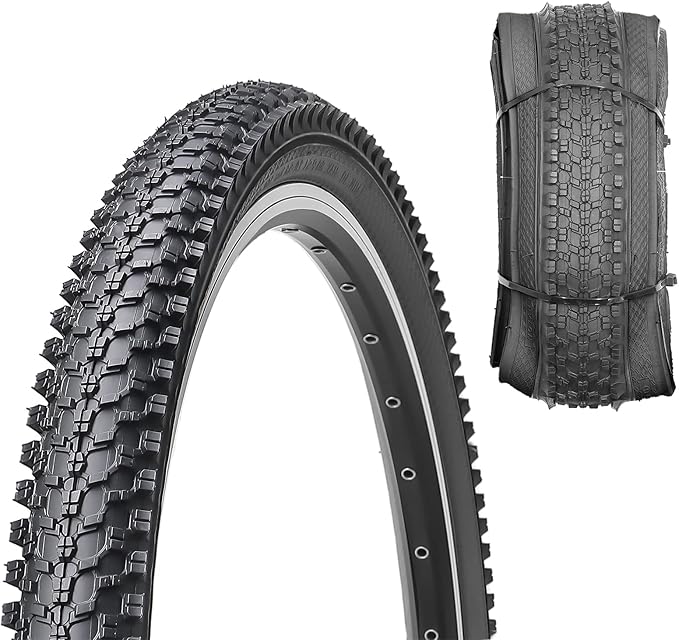 Hycline Mountain Bike Tire: 20/24/26/27.5-inch Folding Replacement High-Performance Wear-Resistant Bicycle Tires for MTB Off-Road Bike