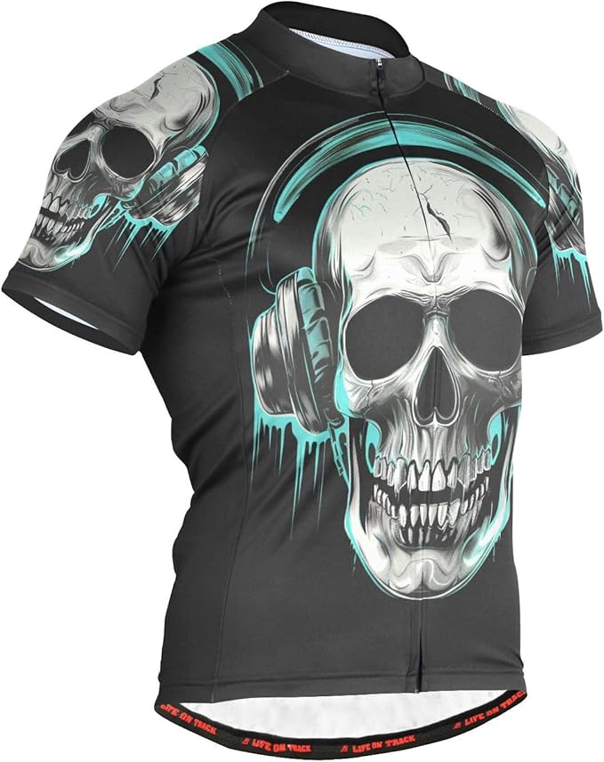 Men's Cycling Bike Jersey Short Sleeve Moisture Wicking, Breathable, Quick Dry Biking Shirt with 3 Rear Pockets