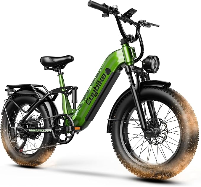 Electric Bike for Adults, 48V 20Ah Battery,1500W Peak Motor Step Thru Ebike 80+ Miles Max Range, 20x4.0 Fat Tires,Max 30Mph Electric Mountain Bike for All Terrain, Ideal for Commute, Off-Road