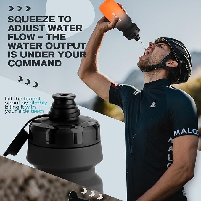 GXCROR Bike Water Bottle Holder with Bottle Combo, Lightweight, Durable & Secure Water Bottle Cage Set, Easy Installation, Fit for Sport Outdoor Cycling, MTB Road