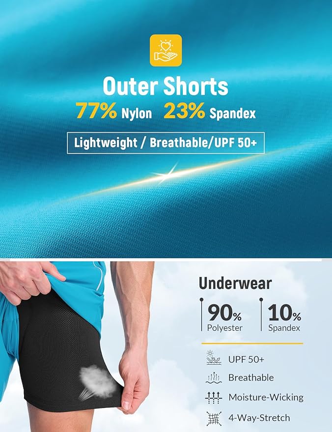 baleaf Men's Mountain Bike Shorts 4D Padded Loose-fit MTB Cycling Lightweight Bicycle Biking Shorts Zipper Pockets