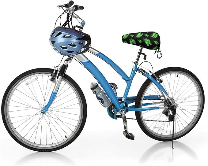 Adjustable Exercise Bike Seat Cover, Soft Cushion Indoor Outdoor Dust Resistant Protection