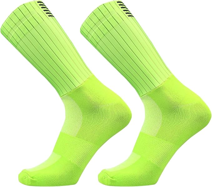 Aero Socks Cycling Men Women Non-Slip Silicone Aerodynamic Cycling Aero Socks one size 6-12