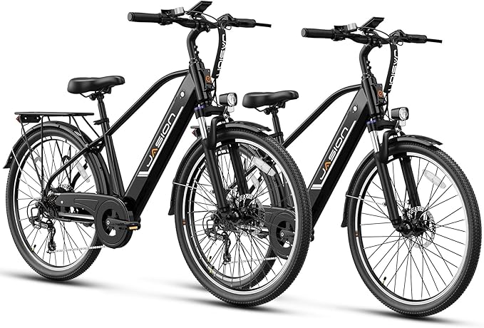 Jasion Roamer/ST/YC1 Electric Bike for Adults, 26" Commuter Ebike 1200W 528WH Removable Battery, 28MPH 62miles, Electric Bicycles for Women/Man, UL2849 Certified