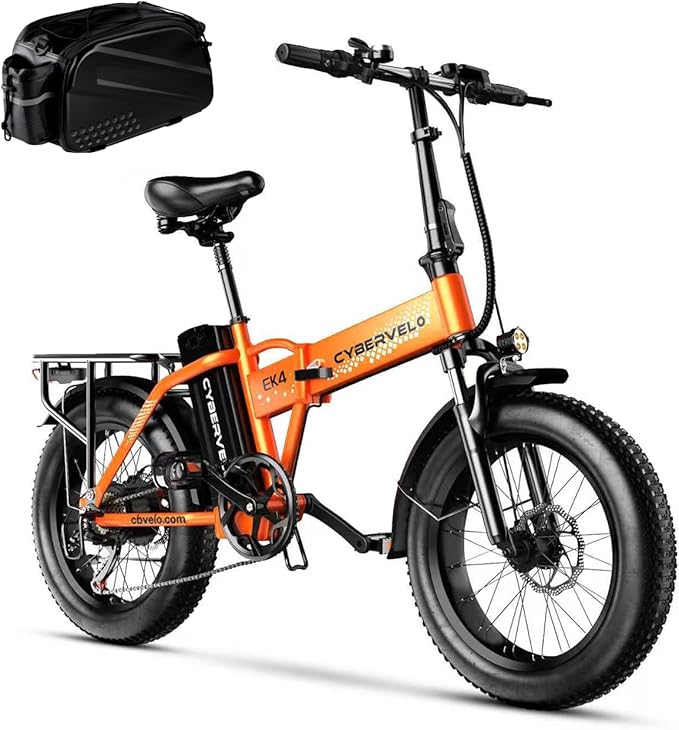 1000W Folding Electric Bike for Adults,75+ Miles,30+MPH,48V 20.8Ah Removable Battery,20" Fat Tire Electric Bike,Front Suspension 7-Speed Commuter Ebike,UL Certified