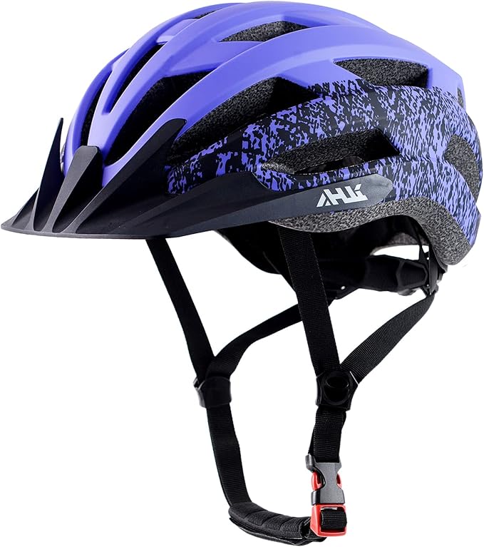 Youth Adult Road Bike Helmet, Men Women Adjustable Mountain Bicycle Helmet with Detachable Visor, 2 Sizes for Age 8-14+ Youth, Kids, Adult