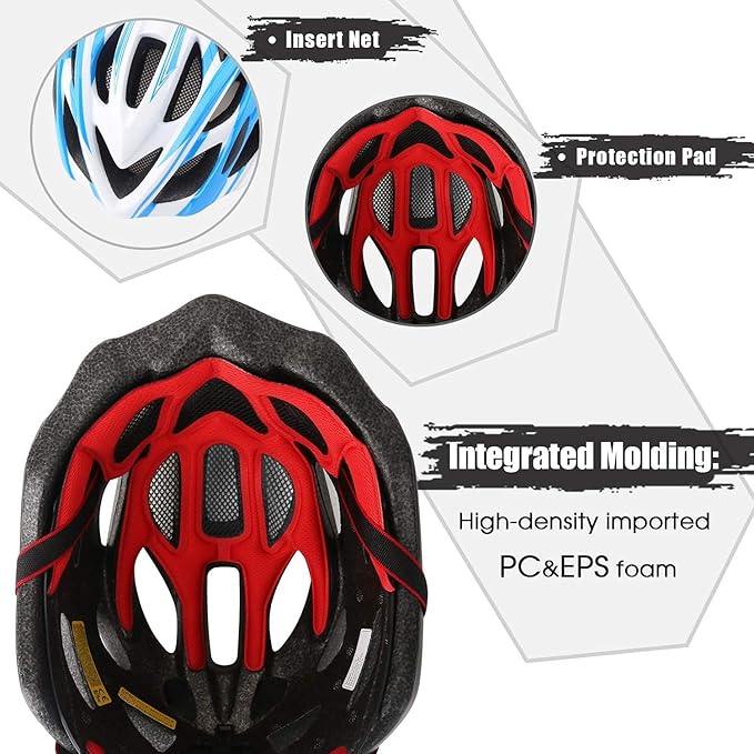 Bike Helmet Men Women, Shinmax Bicycle Helmet with Rear Light and Detachable Visor