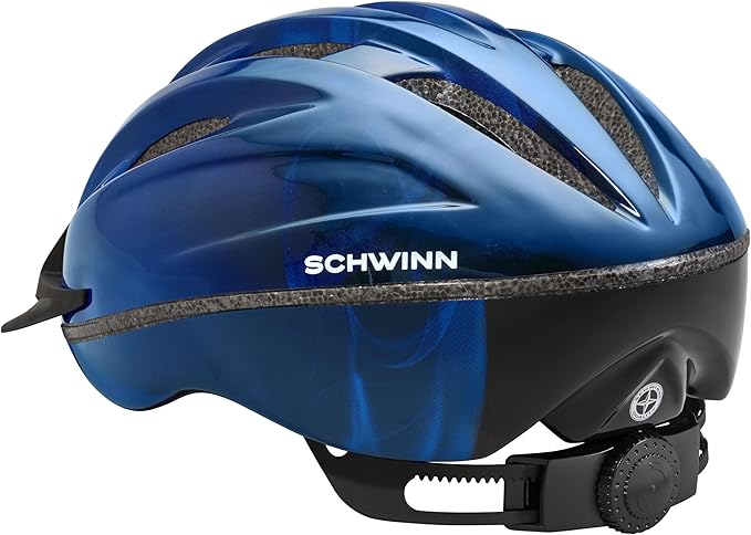 Schwinn Intercept Helmet for Adults and Youth, Size 54-62 cm for Riders Ages 8+, Microshell, Adjustable Dial and Straps, Interior Padding, 10 Air Vents, Removable Visor, Kisd and Adult Bike Helmet
