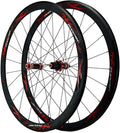 Carbon Fiber 700C Road Bikes Wheelset 40mm Aluminum Rim Front + Rear Wheel C/V Brake Quick Release 7 8 9 1011 Speed Matte