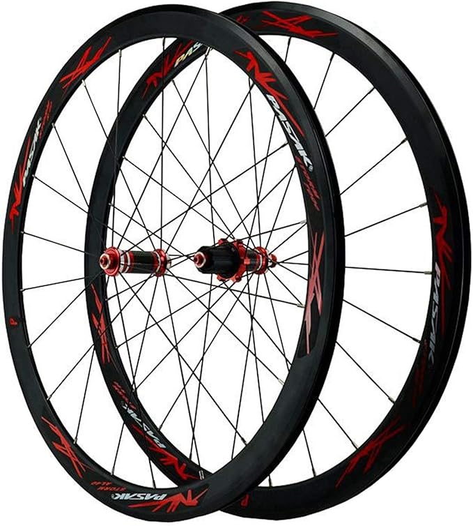 Carbon Fiber 700C Road Bikes Wheelset 40mm Aluminum Rim Front + Rear Wheel C/V Brake Quick Release 7 8 9 1011 Speed Matte