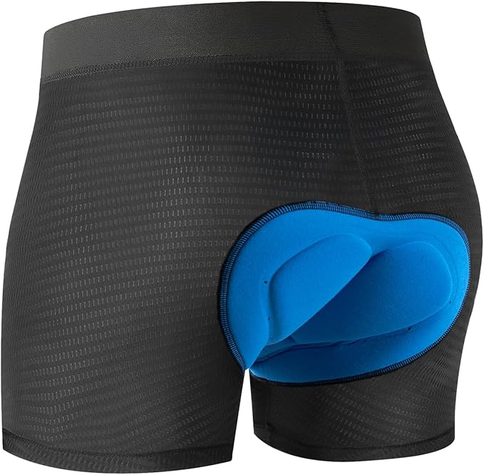 Niksa Cycling Underwear Men Absorbent, 5D Padded Gel Bike Shorts Men, Breathable Bike Liner Shorts for Mountain Biking