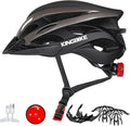 KINGBIKE Bike Helmet for Adult Men Women Youth Road Commute Mountain Cycling Helmets with USB Rechargeable Light Replaceable Padding and Visors Lightweight 20.4-23.6in