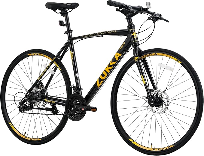 Adult Hybrid Bike 24 Speed Hybrid Bike Disc Brake 700C Road Bike, Aluminium Alloy Frame,Disc Brake,Racing Bicycle,Commuter Bike,for Men Women's City Bicycle