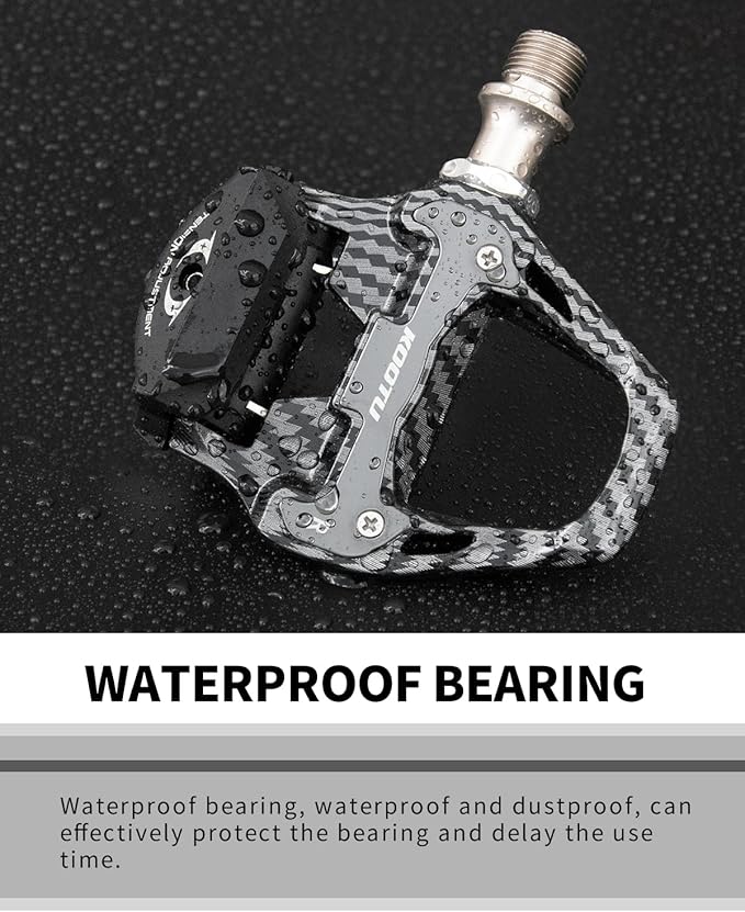 KOOTU KEO Bike Pedals 9/16" Universal Road Bike Pedals Bicycle Platform Pedals Clipless Pedals Suitable for Road Bike Spin Bike MTB Indoor Bike