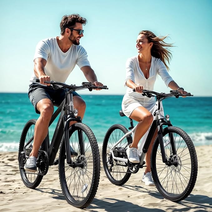 TST Electric Bike for Adults, 750 Peak Motor Ebike with 36V/7.8Ah Battery, up to 40 Miles Range 25 MPH Electric Bicycle, 7 Speed, 26" E Bike for Commute