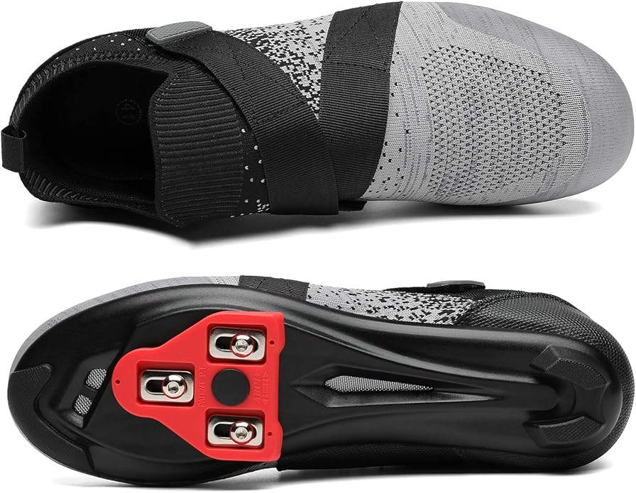 Unisex Cycling Shoes Compatible with Peloton Bike & SPD Indoor Road Riding Biking Bike Shoes with Delta Cleats Included for Men Women