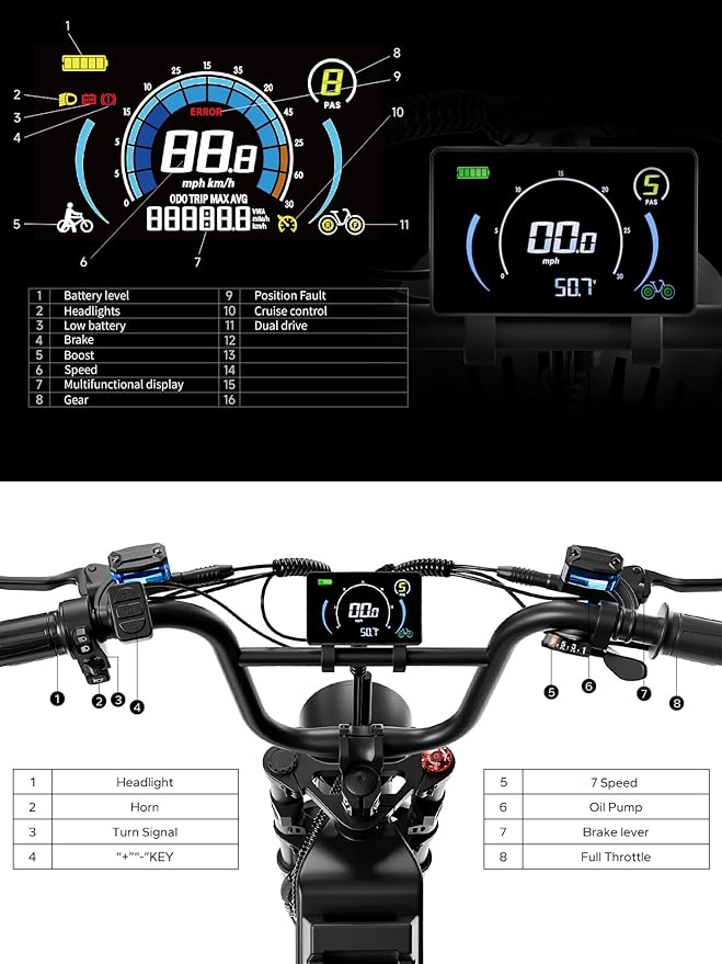 ANIIOKI Electric Bike for Adults,70Ah Removable Battery,200+ Miles Long Range,7-Gear Speed All-Terrain E-Bike