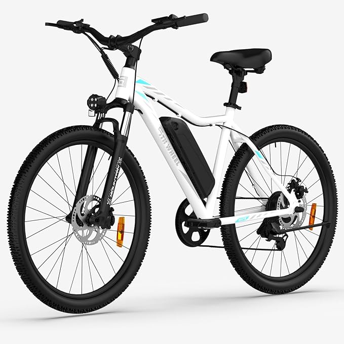 5TH WHEEL Mate Electric Bike for Adults - 1000W Peak Motor, 23MPH Top Speed, 468WH Removable Battery, 7-Speed Gears & Adjustable Stem - Commuting & Mountain E-Bike with Color LCD Display