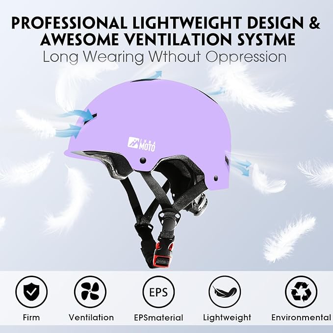 Skateboard Helmet for Adults - Adjustable Certified Safety Adults Helmet for Skateboarding Bike Bicycle Scooter Cycling Skate Skating Multisport Helmets for Women Men Boys Girls Kids Youth