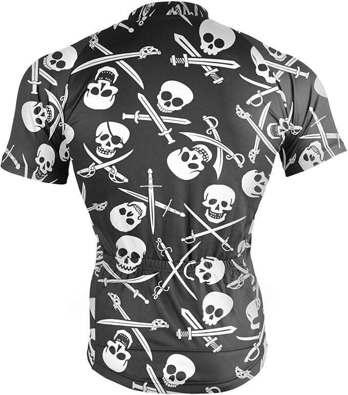 Men's Cycling Bike Jersey Short Sleeve Moisture Wicking, Breathable, Quick Dry Biking Shirt with 3 Rear Pockets