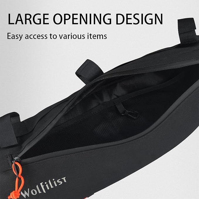 Waterproof Bike Frame Bag - Under Top Tube Triangle Storage Pouch for MTB & Road Bikes - Holds Cycling Tools, Accessories Securely