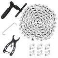 Bike Chain Kit, 12 Speed Multi-Function Bike Mechanic Repair Kit, Chain Breaker and Bike Link Plier with Hook and 6 Pairs Bicycle Buckle, Reusable
