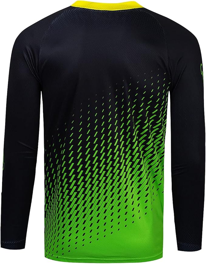 JPOJPO Men's Mountain Bike Jersey Long Sleeve MTB Off-Road Racing Downhill Motocross Shirts Quick Dry&Moisture-Wicking Tops
