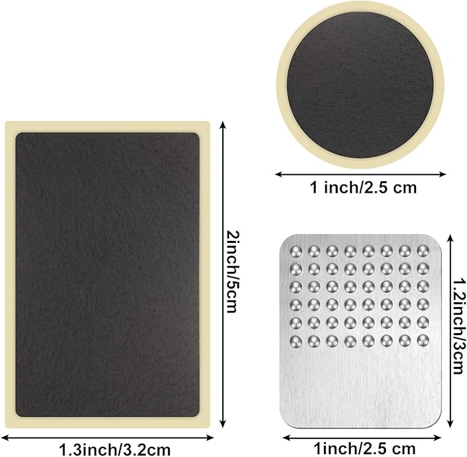 28 Pieces Pre-glued Patch Puncture Repair Kit Bike Tire Repair Kit, Bicycle Tube Puncture Rubber Glueless Patches with Metal Rasp and Portable Case for Bike Inner Tube(Black)