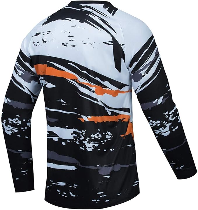 PSPORT Men's Motocross Jersey Long Sleeve Motocross Shirt Men Mountain Dirt Bike Jersey Downhill Riding Racing Clothing Tops