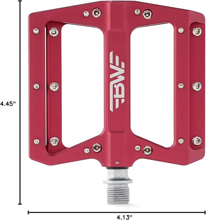 Berm Platform Bike Pedals - Lightweight Aluminum Flat Pedals for MTB and BMX