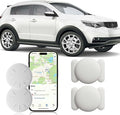 Car GPS Tracking Device for Vehicles, 2PCS Real Time GPS Tracker Work with Find My (iOS Only),Hidden Mini GPS Tracker,No Monthly Fee (White Tracker, White Magnetic Case)