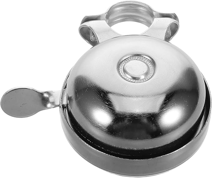 Vintage Bicycle Bell Aluminum Metal Bike Bell Silver Retro for Road Bikes and Scooters Accessory for Adult Cycling Safety