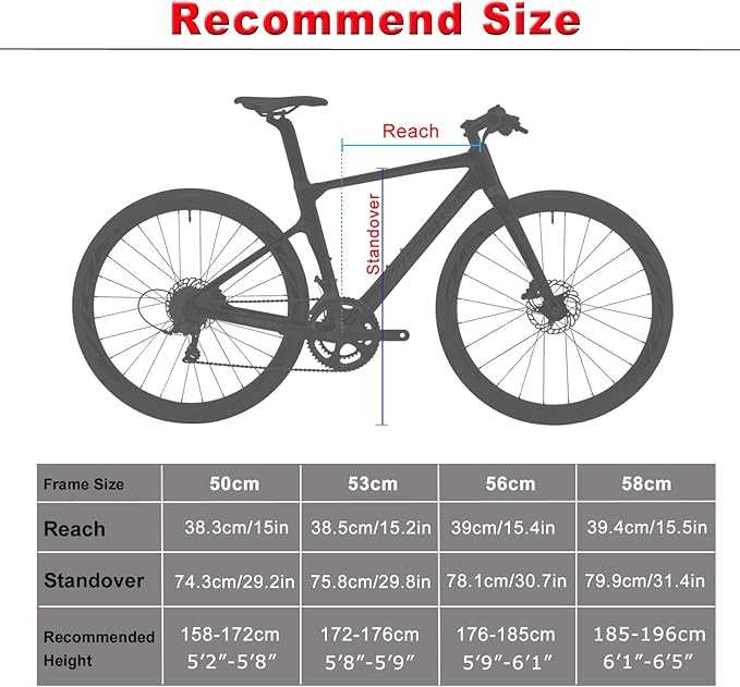 KABON Full Carbon Road Bike, 700C Carbon Fiber Frame Road Bike with 105 R7000 22 Speed Disc Brake Racing Bicycle with Carbon Wheelset