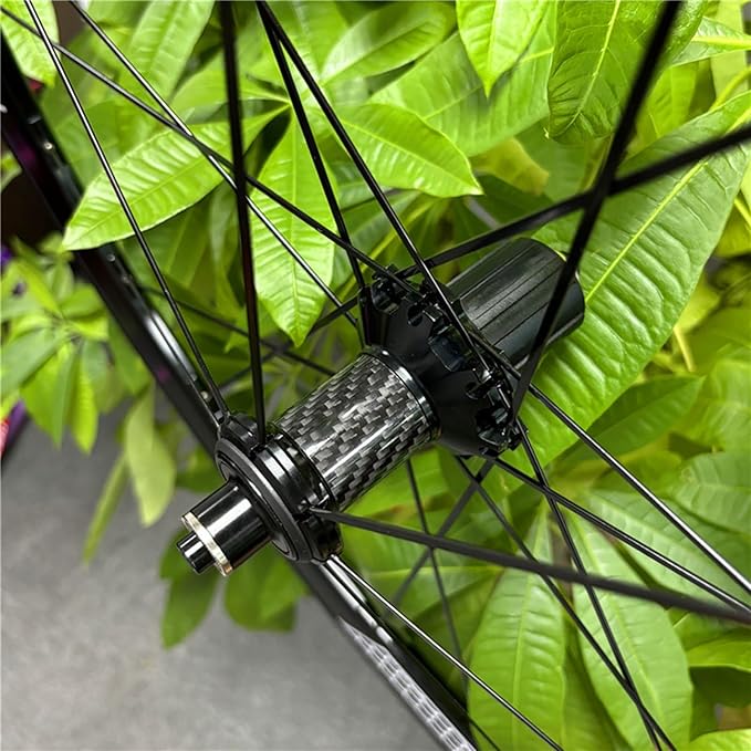 Road Bike Carbon Wheels 700C 30/40/50mm Double Layer Bike Rim Aluminum Alloy Quick Release C/V/Rim-Brake Bike Wheels 7-12 Speed Wheelsets