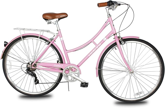 Tracer Osaka Hybrid Bikes for Women/Men,Steel Frame, 7-Speed/Inter-3 Speed, 700c Wheels,City Bike,Comfort Bike,Commuter Bike,Womens Bike Multiple Color