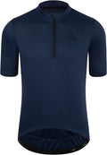 Men's Cycling Jersey Short Sleeves Bike Jersey 1/3 Zipper Solid Color Club Fit, Biking Cycling Shirt Zipper Pocket