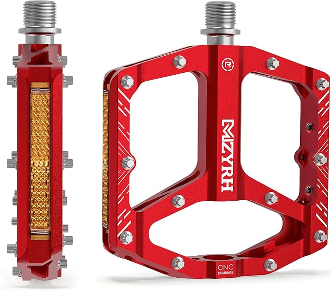 MZYRH Mountain Bike Pedals MTB Pedals,9/16" Non-Slip Lightweight Aluminum Alloy Bicycle Pedals for Road Mountain BMX MTB