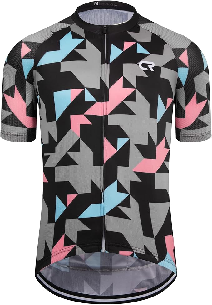 Coconut Ropamo CR Mens Cycling Jersey Short Sleeve Road Bike Shirt with 3+1 Zipper Pockets Breathable Quick Dry