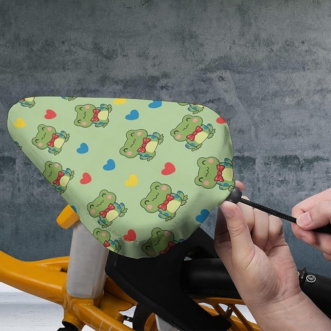 Adjustable Exercise Bike Seat Cover, Soft Cushion Indoor Outdoor Dust Resistant Protection