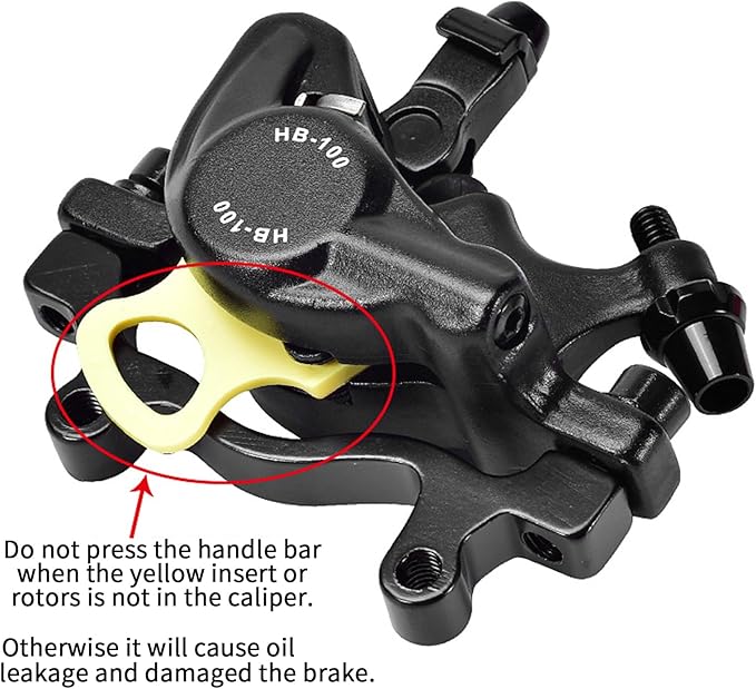 Zoom HB-100 Hydraulic Disc Brake Calipers, 2PCS Front/Rear Black, Line Pull Oil Brake Disc Brake Set for MTB, Mountain Bike and Electric Bike