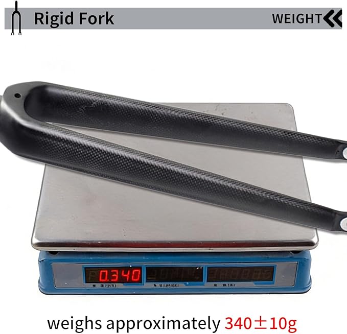 650C/700C Carbon Fiber Road Bike Rigid Fork 1-1/8" Straight Tube Rim Brake Quick Release 100mm Light Bike Front Fork