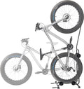 CyclingDeal Upright Bike Stand - Premium Quality Vertical & Horizontal Adjustable Bicycle Floor Parking Rack - for Storing MTB Road Bikes - up to 29” Wheel Size - for Fat Bike - 1 Bike