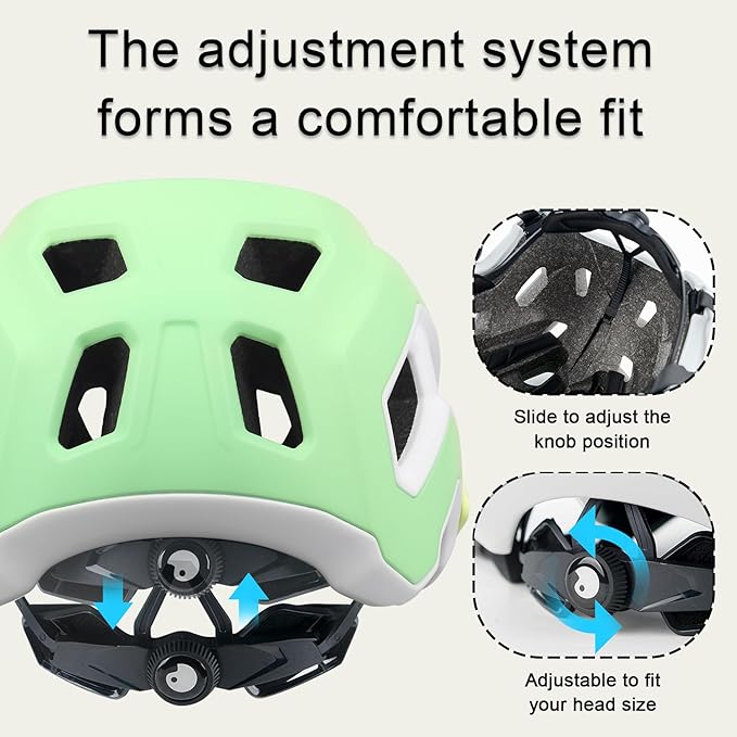 Bike Helmet for Adult & Youth, Lightweight MTB Helmet with Adjustable Visor for Mountain/Road Cycling, 2 Sizes for Men Women Boys Girls