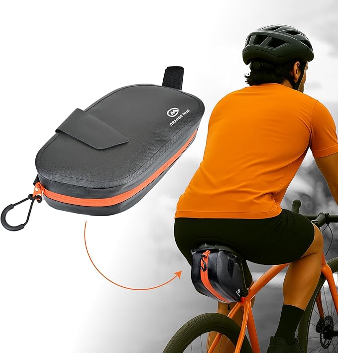 Orange Mud Bike Seat Bag – Waterproof TPU Welded Triangle Frame Bag with YKK Zipper – Storage for Snacks, Phone, Gear & Essentials