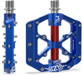 MZYRH Road/Mountain Bike Pedals,Lightweight 3 Bearings Bicycle Pedals,9/16” Aluminum Alloy Flat Pedals for Road Mountain BMX MTB Bike