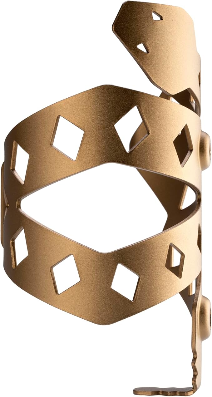 Portland Design Works Water Bottle Cage - Lightweight Water Bottle Holder for Bikes, RATTLESNEK KEJ - Desert Gold - Left Opening