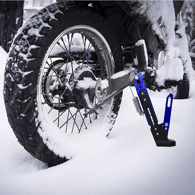 Universal Motorcycle Kickstand Accessories Motor Scooter Modified CNC Aluminum Alloy Adjustable Tripod Holder Kickstand Foot Side Support Stand Motor Scooter Motorbike Motocross Dit Pit Bike