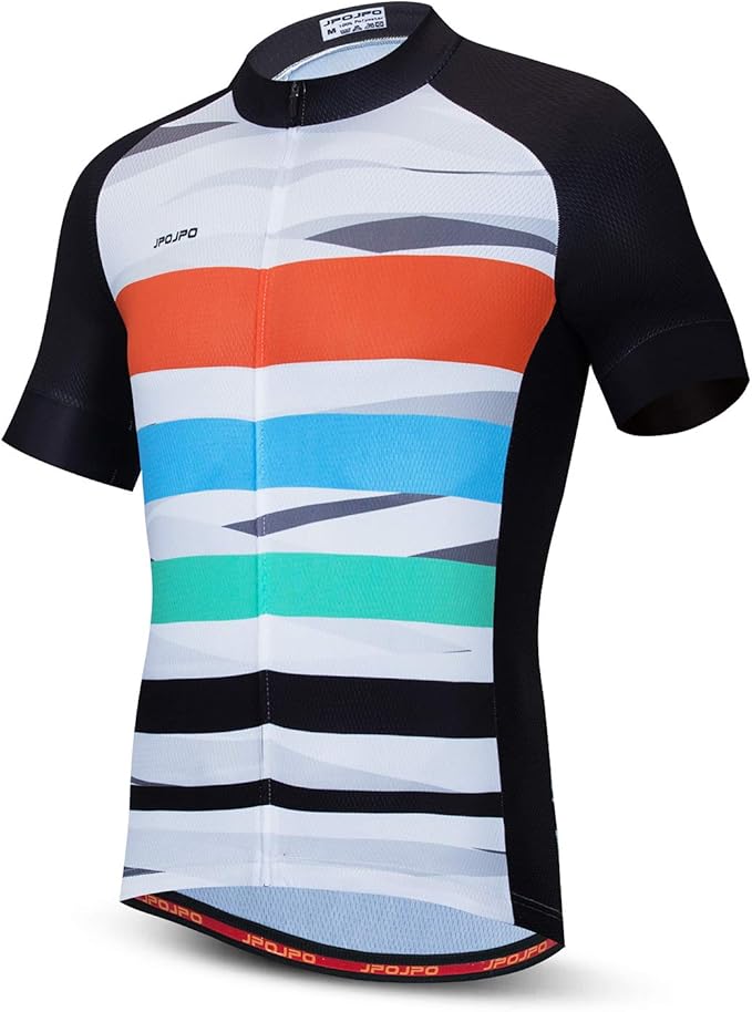 JPOJPO Men's Cycling Jersey Bike Shirt Short Sleeve MTB Summer Clothing Bicycle Tops Jacket S-3XL
