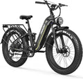 FREESKY Wildcat Ultra 3000W Electric Bike for Adults 105mile Long Range Step-Thru Ebike Motor 37MPH Dirt E Bike 25Ah Samsung Battery 26'' Fat Tire Electric Bicycle Full Suspension for Commute